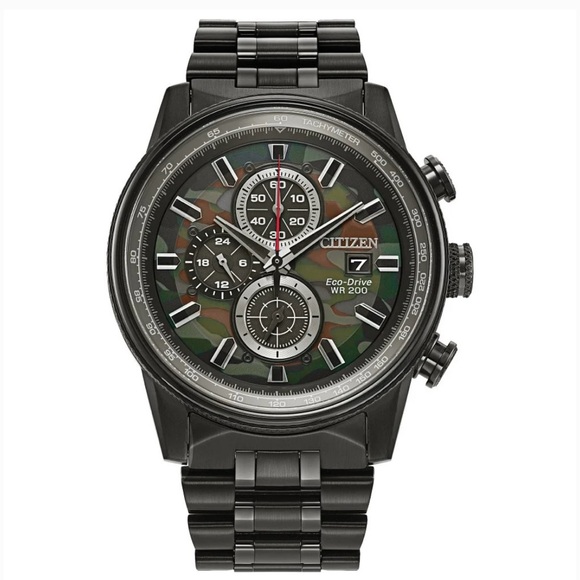 Citizen Other - Citizen Eco-Drive Black and Camo Chronograph Watch